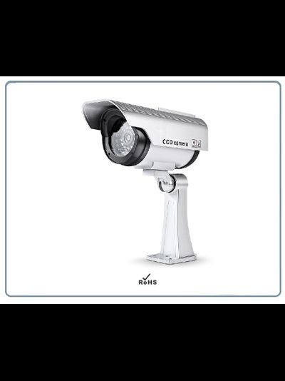 DE/SK2200 Муляж уличной видеокамеры. Отсек для 2  аккумуляторов (тип АА) + солнечная панель