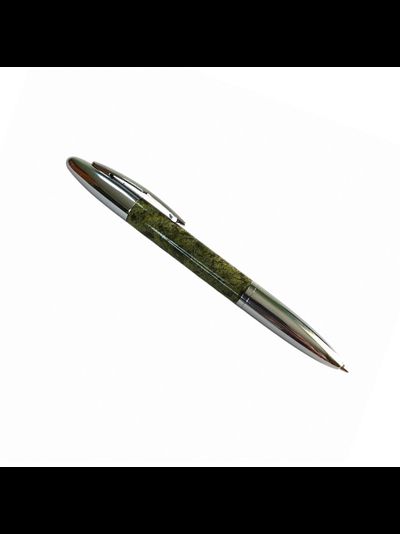 Ручка с камнем змеевик