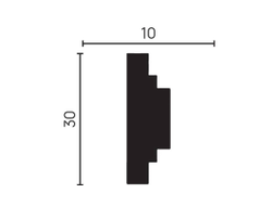 Молдинг Decor Dizain DD623, дюрополимерный, влагостойкий, под покраску, длина 2 м