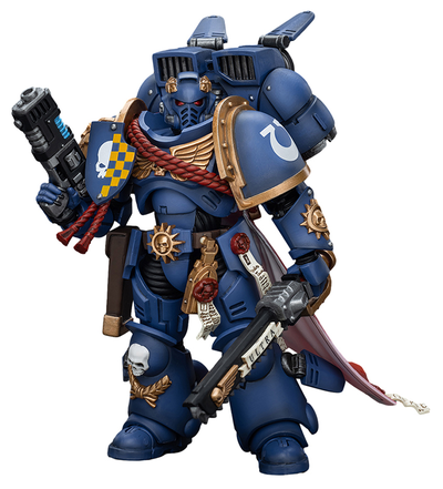 Капитан Ультрамаринов с прыжковым ранцем (Warhammer 40k) - КОЛЛЕКЦИОННАЯ ФИГУРКА 1/18 Ultramarines Captain With Jump Pack  (JT1125) - JOYTOY
