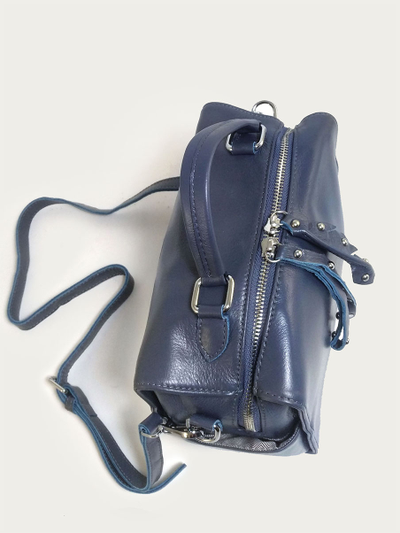 (АРТИКУЛ: 10070/1) СУМКА ЖЕНСКАЯ, НЕБОЛЬШАЯ, НАТУРАЛЬНАЯ КОЖА, ГРЯЗНО-ГОЛУБАЯ, С ПЛЕЧЕВЫМ РЕМНЕМ