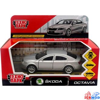 Машина металл &quot;SKODA OCTAVIA&quot; серебро 12,5 см (Технопарк) арт.OCTAVIA-SL