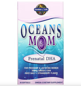 Garden of Life Oceans Mom Prenatal DHA, 350 mg - Рыбий жир для беременных