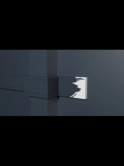 Молдинг Decor Dizain 156A, дюрополимерный, влагостойкий, под покраску, длина 2 м