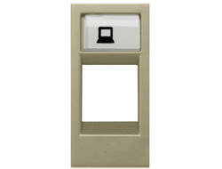 Накладка интернет розетки, 1 модуль, шампань - ABB - Zenit - N2118.1 CV - 2CLA211810N1901