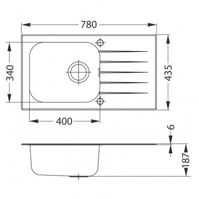 Мойка Alveus Vitro 20 черное стекло