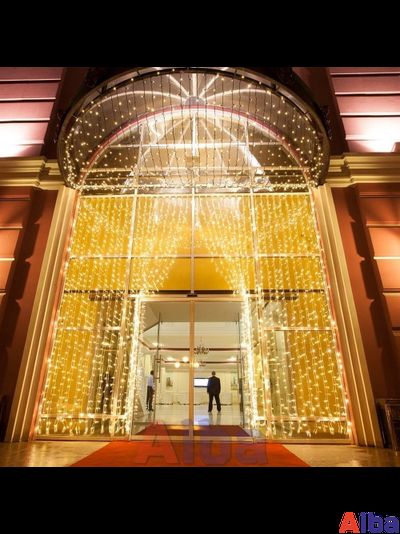 Занавес 2*1.0 м, ТЕПЛЫЙ БЕЛЫЙ, IP 65 постоянное свечение