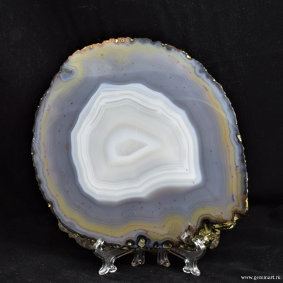 Агат - полированный спил - 150*140*5мм