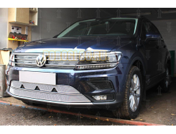 Защита радиатора Volkswagen Tiguan II 2016- chrome низ с камерой PREMIUM