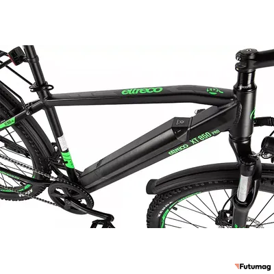 Электровелосипед Eltreco XT 850 Pro серо-зеленый