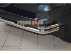 Защита заднего бампера угловая большая d60/42 для УАЗ Патриот 2014-