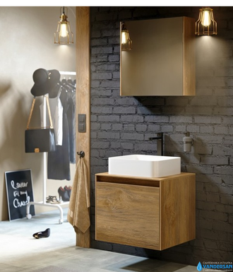 Зеркало-шкаф Aqwella Mobi-60, цвет дуб балтийский