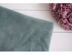 Натуральная замша серо-мятный