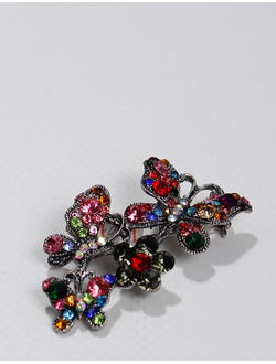Брошь "Бабочки на ветке"