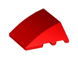 Wedge 4 x 3 Triple Curved No Studs, Red (64225 / 4651527 / 6215396)