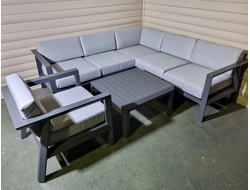 Комплект мебели из алюминия Graphite V 80 для сада