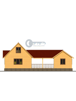 Д-22 ДАЧНЫЙ ДОМ ИЗ БРУСА:ГАБАРИТНЫЕ РАЗМЕРЫ: (15Х6М), ОБЩАЯ ПЛОЩАДЬ: 114М²