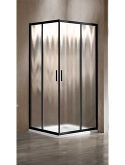 Душевой уголок Garda VSS-1G900CHB, 900*900, черный матовый, стекло шиншилла