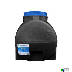 Емкость 200 литров горизонтальная  черная