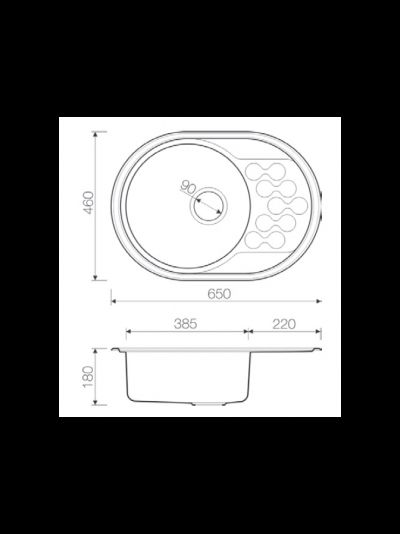 Мойка OMOIKIRI KASUMIGAURA 65 IN