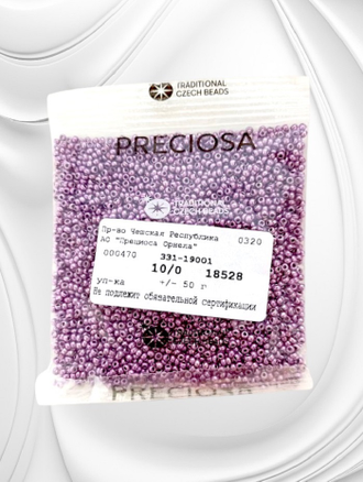 Бисер чешский PRECIOSA круглый 10/0 18528 фиолетовый металлик, 1 сорт, 50г