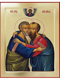 Святые Апостолы Петр и Павел. Рукописная икона.