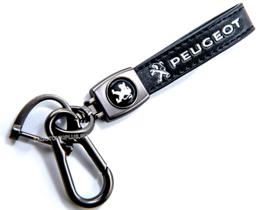 Премиум кожаный брелок с логотипом PEUGEOT