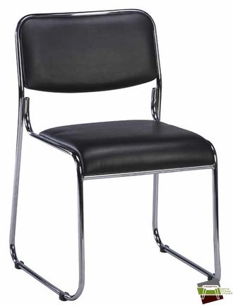 Стул Everprof Fix Chrome Экокожа Черный
