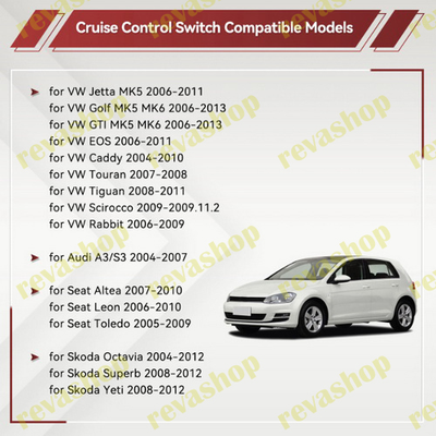 Переключатель поворотов VW Golf  с круиз-контролем, Рулевой рычаг Volkswagen Passat с кнопкой круиз-