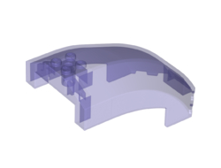 Windscreen 10 x 6 x 4 Curved, Trans-Purple (18729 / 6265007)