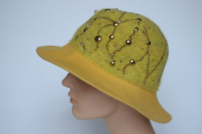 Шляпа Италия Vizio 5347 FFL фетровая желтый лайм