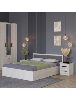 Кровать Фиеста дуб крафт белый