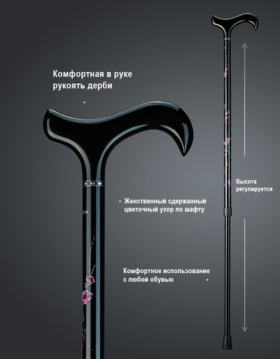 Телескопическая трость из карбона "Шверин"