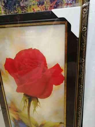 картина в раме 30 х 60 см LEVASHOV IGOR - ONE RED ROSE I