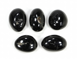 Турмалин черный, Шерл, галтовка в ассортименте, Бразилия (19-22 мм, 5-6 г) №28478