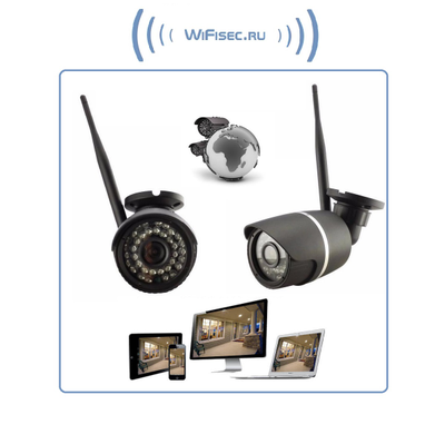 Уличная WiFi/LAN телекамера, Full HD 2MP (-30) (CamHi )