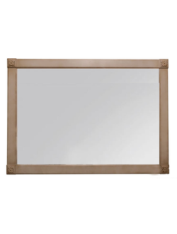 Зеркало горизонтальное с декором по углам.