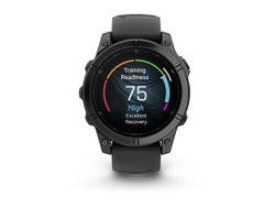 Умные часы Garmin Fenix E - 47 мм, AMOLED серый безель, черный силиконовый ремешок (010-03025-01)