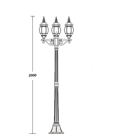 Садово-парковый светильник серии America 3S bg (h=2.0)