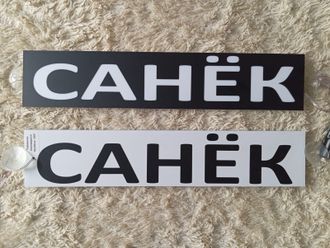 Табличка на лобовое окно САНЁК, светящаяся 24V