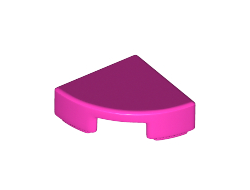 Tile, Round 1 x 1 Quarter, Dark Pink (25269 / 6240462)