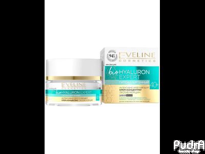 EVELINE крем-концентрат для лица против морщин интенсивно укрепляющий 40+ день/ночь HYALURON EXPERT 50 мл