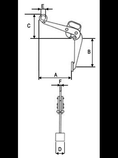 Вертикальный захват для стальных бочек Secura DLVC г/п 0,5т
