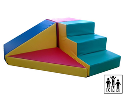 Мягкий модульный Спортивный комплекс «Островок» красный / голубой / синий / желтый