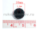бусина стеклянная граненая рондель 10х8 мм, цвет-черный, 10 шт/уп
