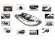 Лодка Ривьера пвх 3200 СК "Комби" Светло-серый/чёрный