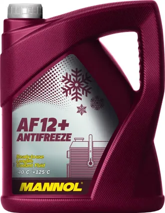 Долговременный антифриз MANNOL Antifreeze Longlife AF12+, G12+, готовый - 5 л. (красный, до — 40°С) (2039)