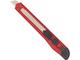 Нож канцелярский  9мм Attache с фиксатором, полибег, цв.красный