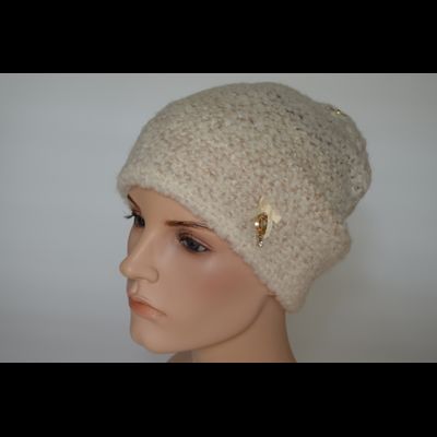 Шапка белая из альпака женская Vizio Италия 7007 CY