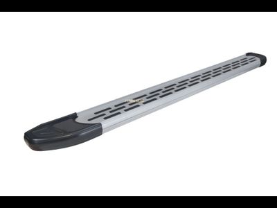 Пороги алюминиевые "Premium Silver" 2100 серебристые Slitkoff для Mercedes-Benz Vito 2003-2014